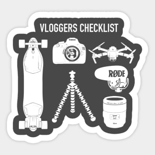 Vloggers Checklist Sticker